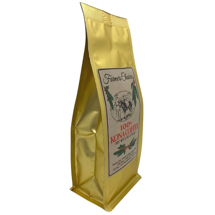 【Farmers Choice 100% Kona Coffee】 Amazon.com : Farmers Choice 100% Kona Coffee 6 oz. Pouch